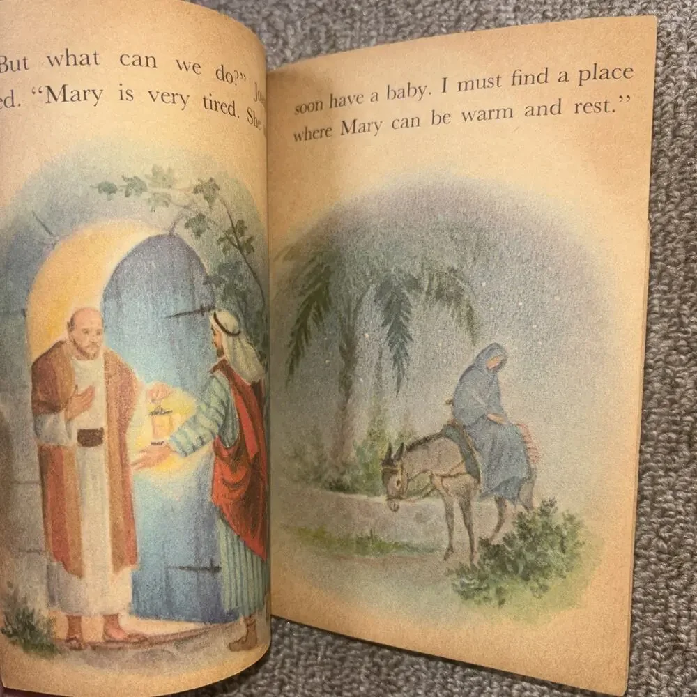 Vintage 1961 Baby Jesus Children’s Book Rand McNally Nativity Religious Booklet